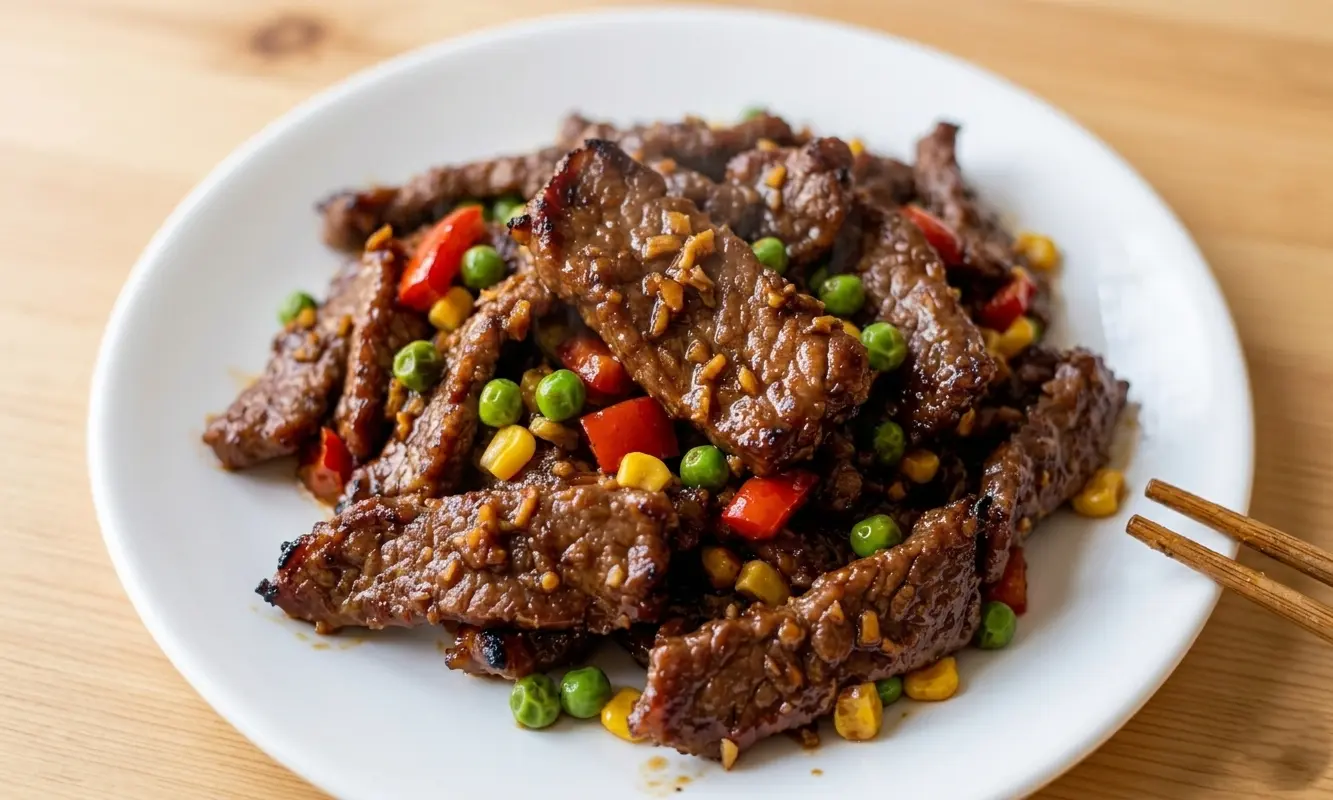 Calgary-style Ginger Fried Beef at Emerald Garden Chinese Restaurant in NW Calgary