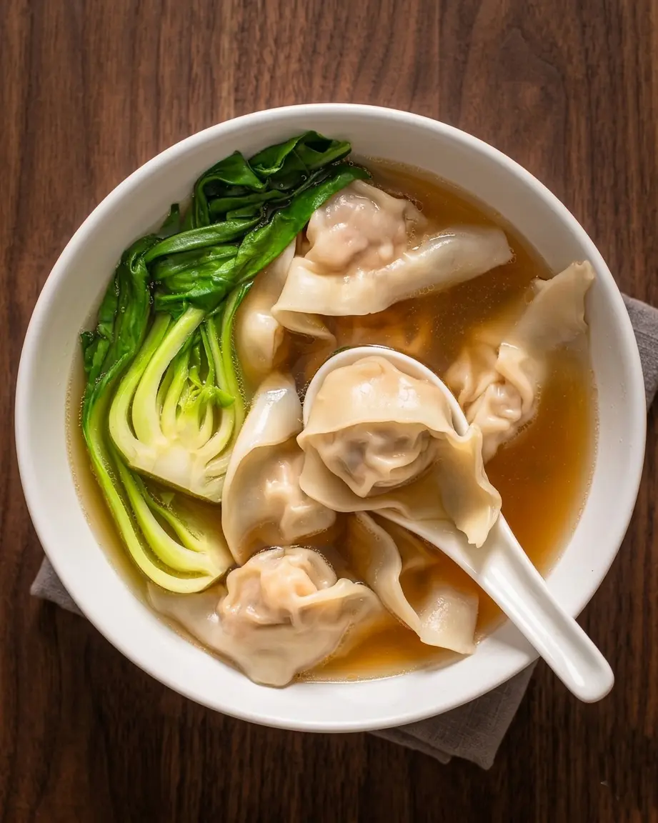 Wonton soup with shrimp and pork — Emerald Garden Chinese restaurant NW Calgary